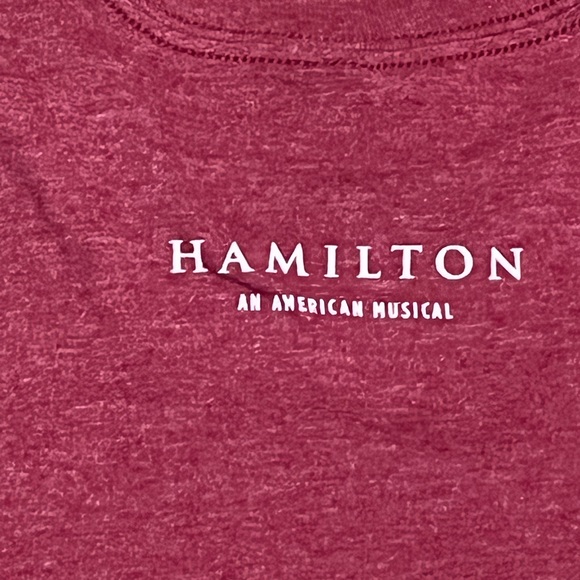 Burgundy colored unisex Hamilton musical t-shirt. Very soft & comfy. Size small. - Picture 6 of 8